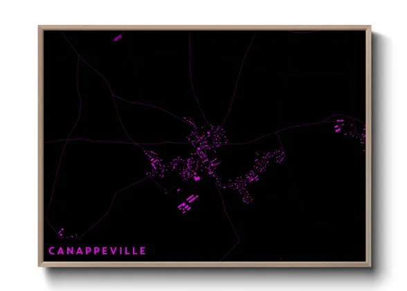 Une affiche de carte sur Canappeville