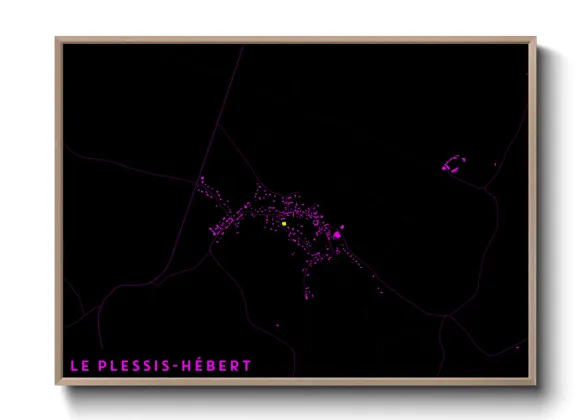 Une affiche de carte sur Le Plessis-Hébert