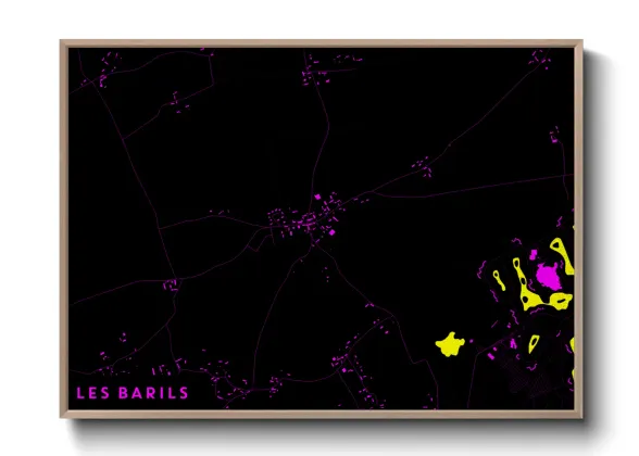 Une affiche de carte sur Les Barils
