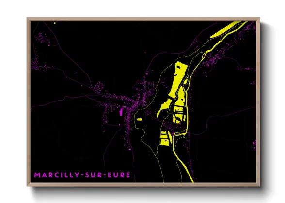 Une affiche de carte sur Marcilly-sur-Eure