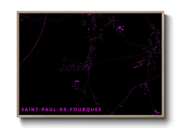 Une affiche de carte sur Saint-Paul-de-Fourques