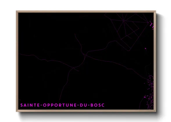 Une affiche de carte sur Sainte-Opportune-du-Bosc