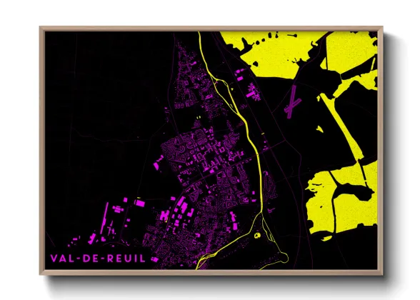 Une affiche de carte sur Val-de-Reuil