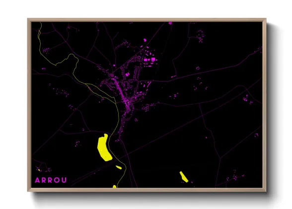 Une affiche de carte sur Arrou