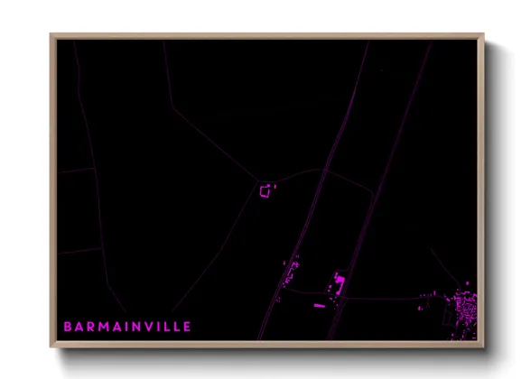 Une affiche de carte sur Barmainville