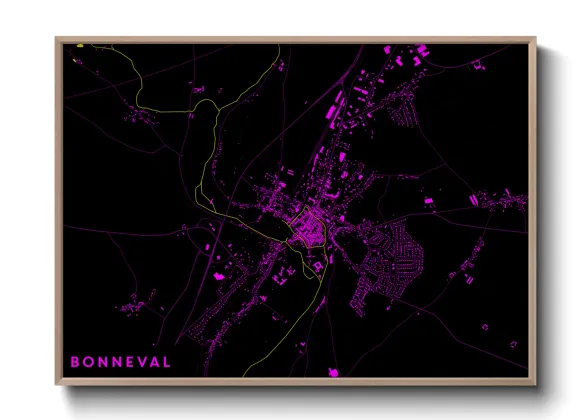 Une affiche de carte sur Bonneval