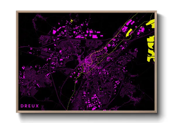 Une affiche de carte sur Dreux