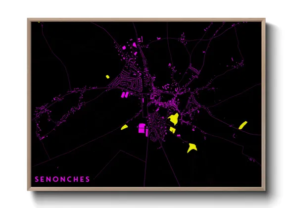 Une affiche de carte sur Senonches