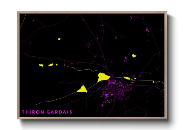 Une affiche de carte sur Thiron Gardais