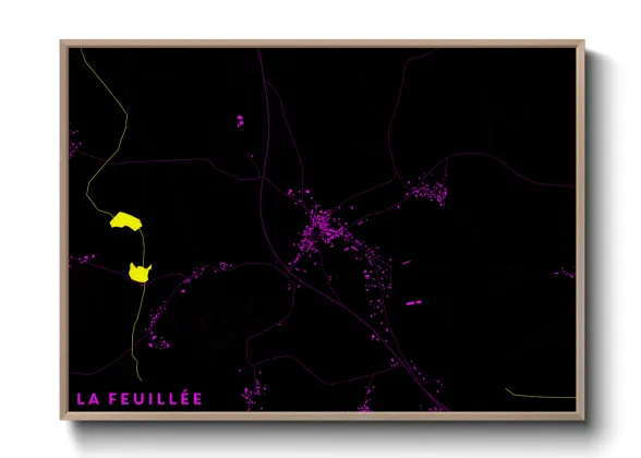 Une affiche de carte sur La Feuillée