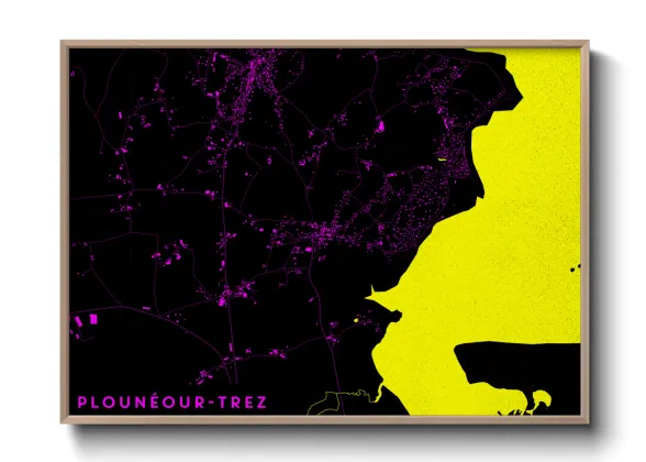 Une affiche de carte sur Plounéour-Trez