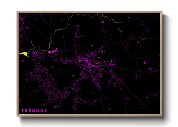 Une affiche de carte sur Trégunc