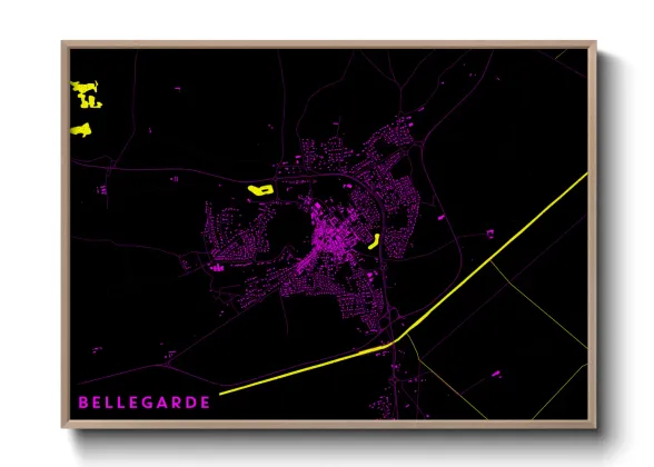 Une affiche de carte sur Bellegarde