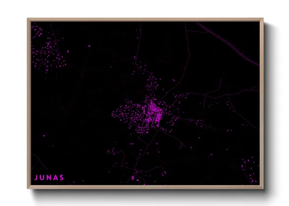 Une affiche de carte sur Junas