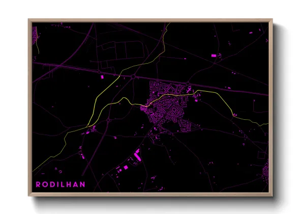 Une affiche de carte sur Rodilhan