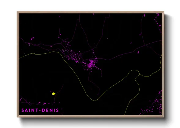 Une affiche de carte sur Saint-Denis