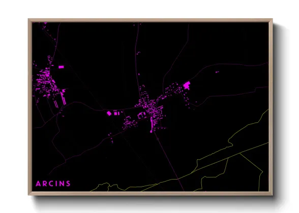 Une affiche de carte sur Arcins