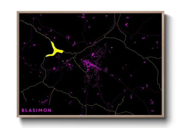 Une affiche de carte sur Blasimon