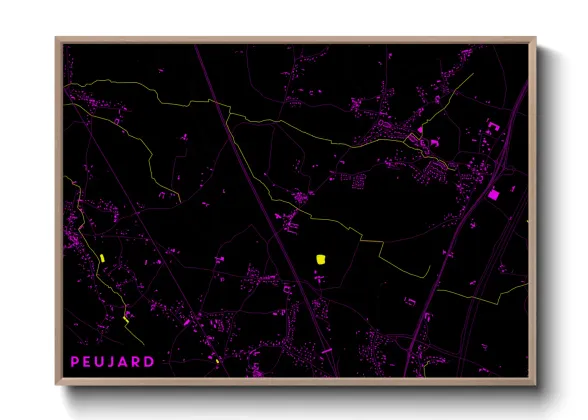 Une affiche de carte sur Peujard