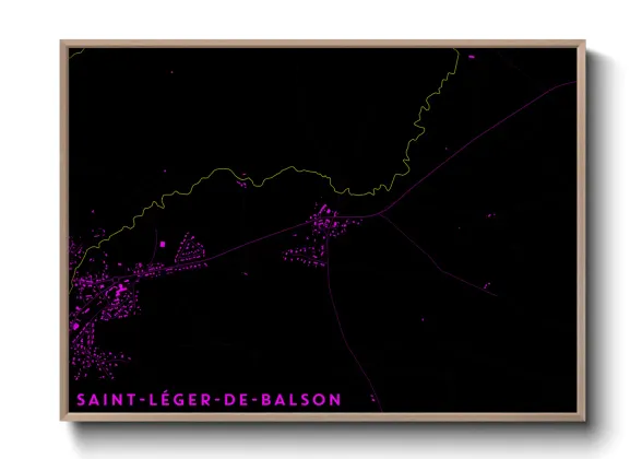 Une affiche de carte sur Saint-Léger-de-Balson