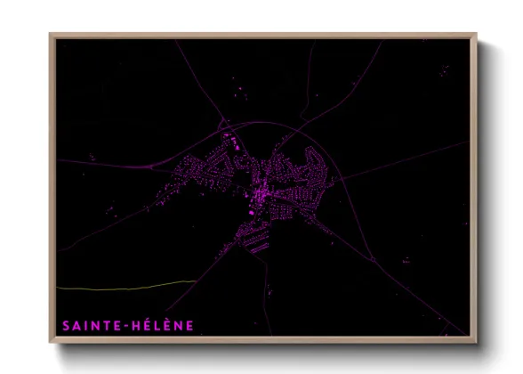 Une affiche de carte sur Sainte-Hélène