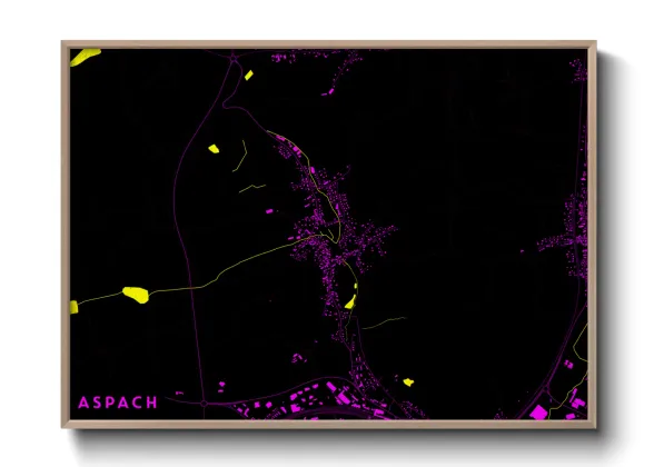 Une affiche de carte sur Aspach