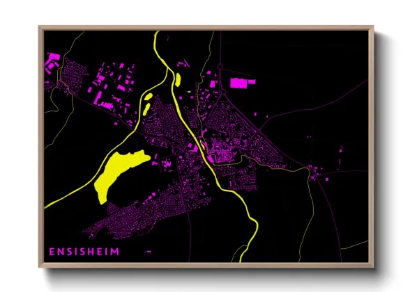 Une affiche de carte sur Ensisheim