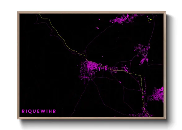 Une affiche de carte sur Riquewihr