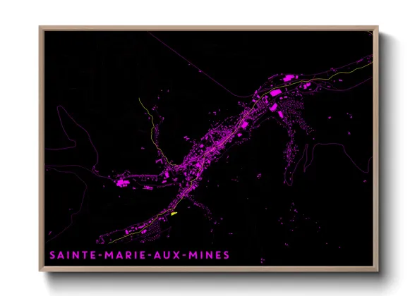 Une affiche de carte sur Sainte-Marie-aux-Mines