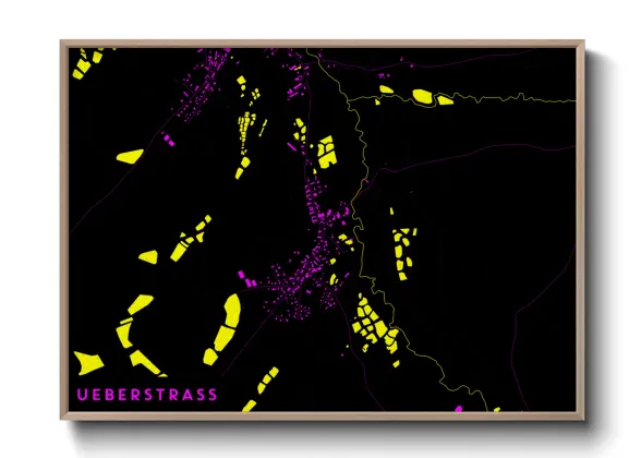 Une affiche de carte sur Ueberstrass