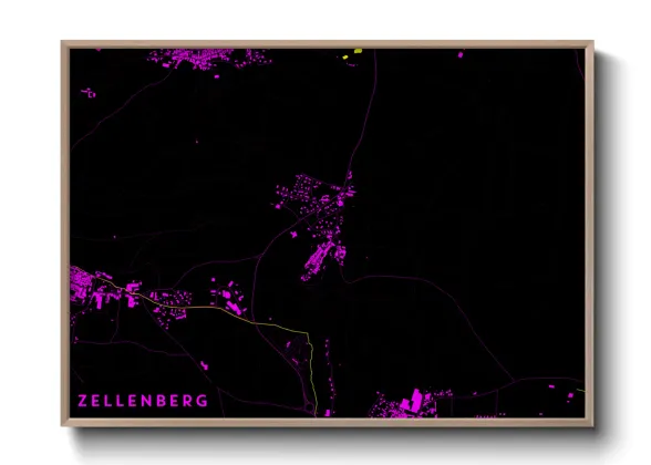 Une affiche de carte sur Zellenberg