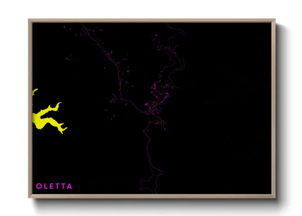 Une affiche de carte sur Oletta