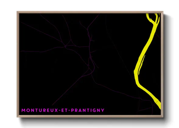 Une affiche de carte sur Montureux-et-Prantigny