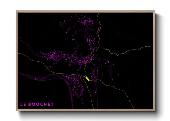 Une affiche de carte sur Le Bouchet