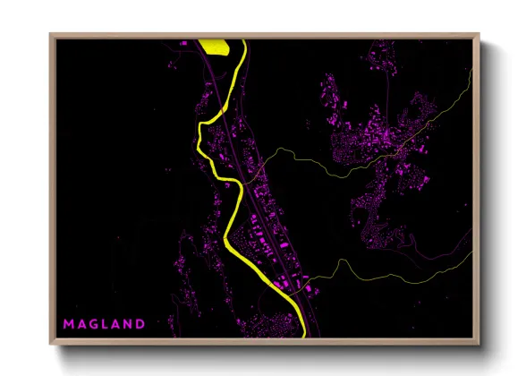 Une affiche de carte sur Magland