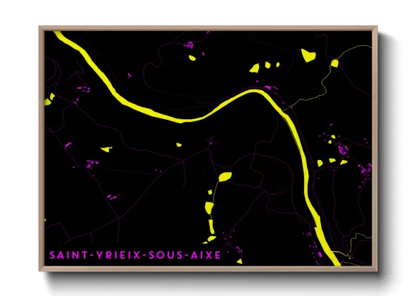 Une affiche de carte sur Saint-Yrieix-sous-Aixe