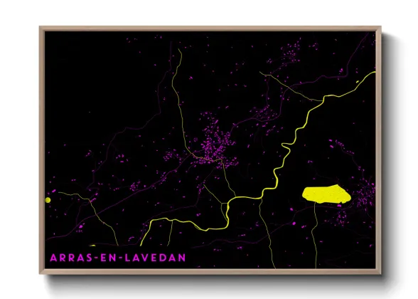 Une affiche de carte sur Arras-en-Lavedan