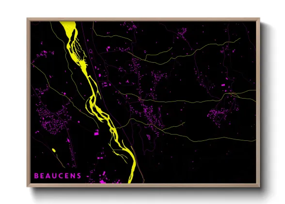 Une affiche de carte sur Beaucens