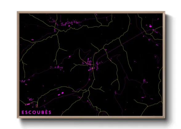 Une affiche de carte sur Escoubès