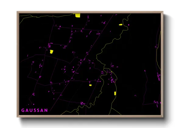 Une affiche de carte sur Gaussan