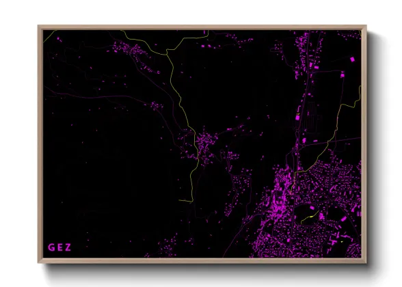 Une affiche de carte sur Gez