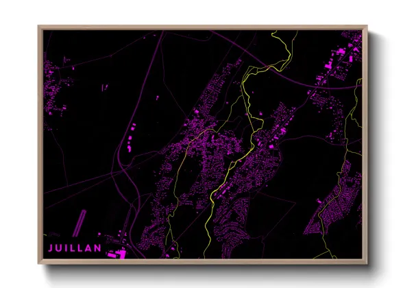 Une affiche de carte sur Juillan