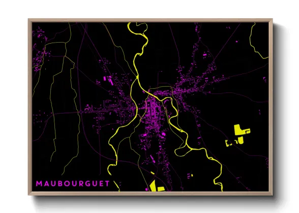 Une affiche de carte sur Maubourguet