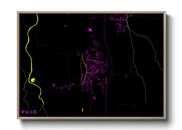 Une affiche de carte sur Pujo