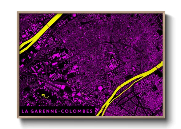 Une affiche de carte sur La Garenne-Colombes