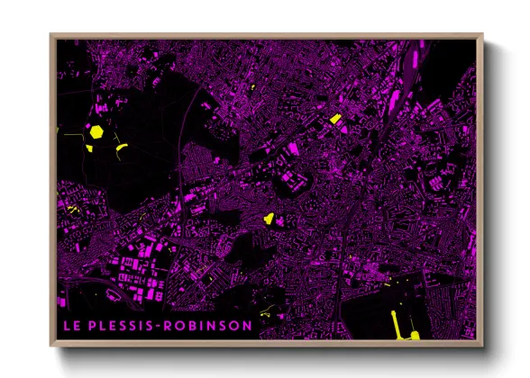 Une affiche de carte sur Le Plessis-Robinson