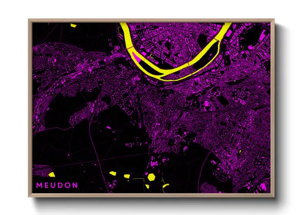 Une affiche de carte sur Meudon