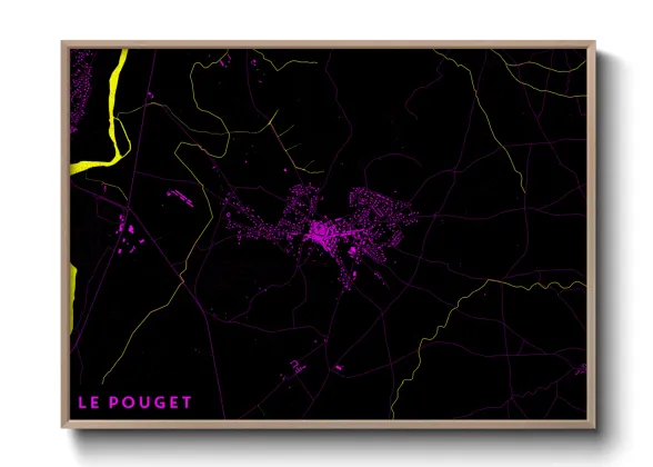 Une affiche de carte sur Le Pouget