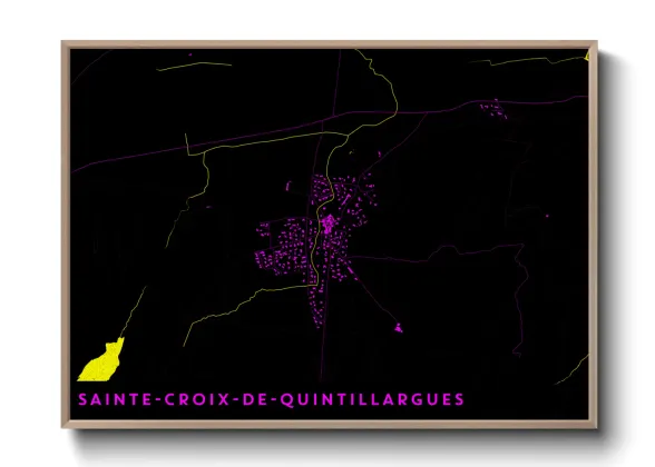 Une affiche de carte sur Sainte-Croix-de-Quintillargues