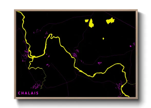 Une affiche de carte sur Chalais